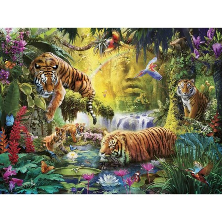 Puzzle Iaz Cu Tigri, 1500 Piese Ravensburger - 1